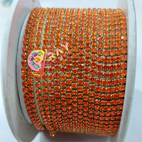 Orange - Stone Chain - 1 M