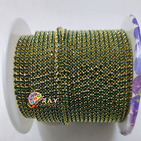 Dark Green Stone Chain - 1 M