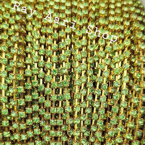 Light Green Stone Chain - 1 M