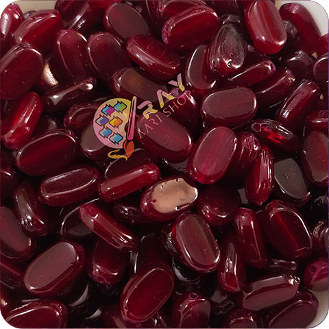 Maroon Tablet Bead