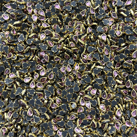 Baby Pink Thilagam Glossy Stones