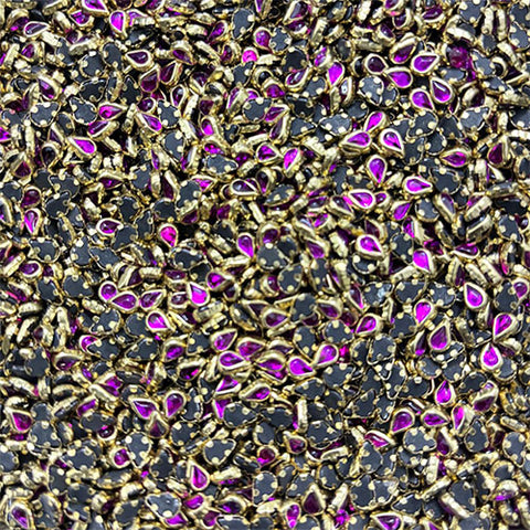 Rani Pink Thilagam Glossy Stones
