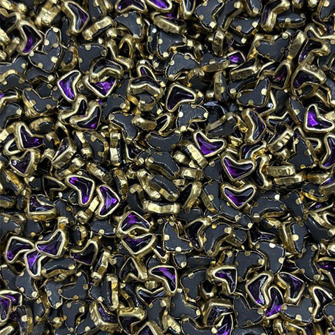 Violet V Shape Glossy Stones