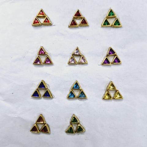 Triangle Glossy Stones 10 Colours Pack
