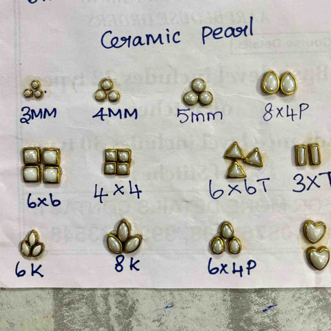 All Shapes Ceramic Pearl Stones 12 Shapes