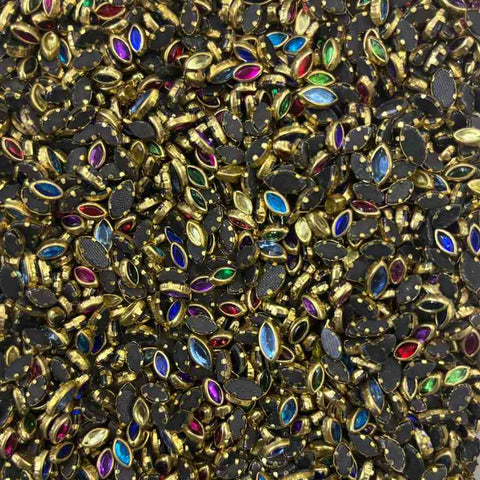6K Eye Mixed Glossy Stones - 10 GM Pack