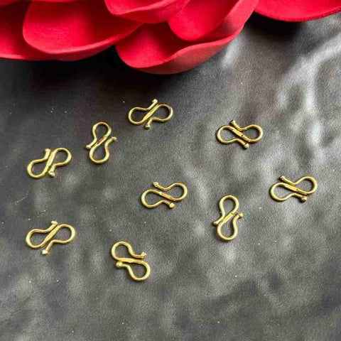 Anti Tarnish Gold 'S' Hook - 5 Piece