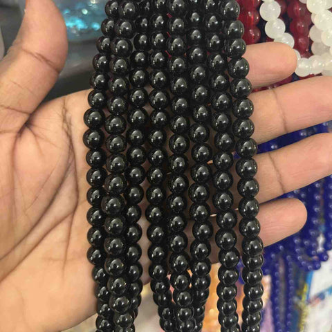 Black jelly Beads - 1 Line