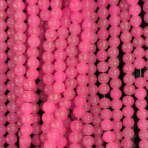 Rani Pink Striped Beads
