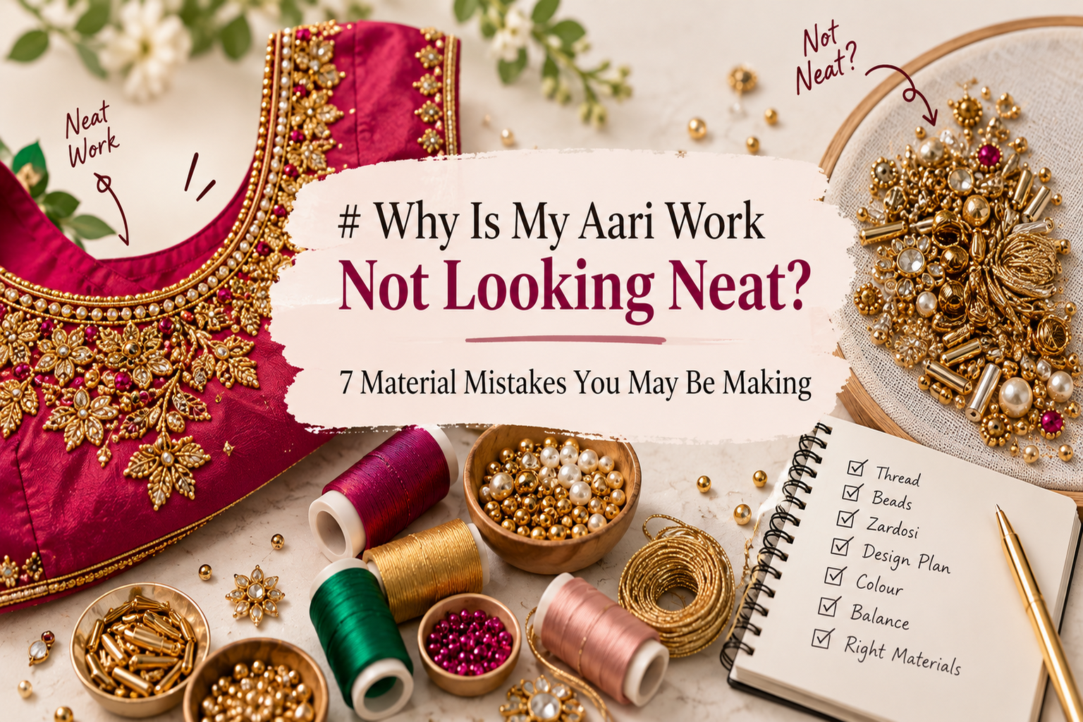Why Is My Aari Work Not Looking Neat? 7 Material Mistakes You May Be Making