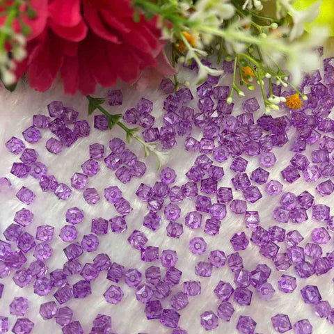 Violet Square Beads - 10 Gm