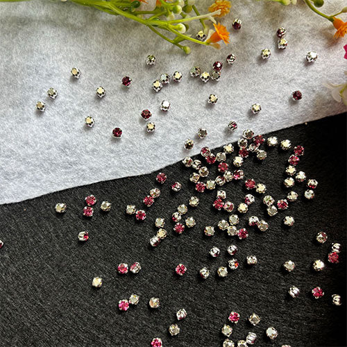 silver Base 18ss Crystal Rani pink - 10 gm