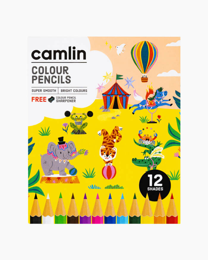 Camlin Colour Pencil 12 Shades - 1 Pack