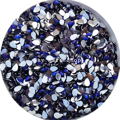 3 x 5 Thilagam Dark Blue Kundan - 10 gm