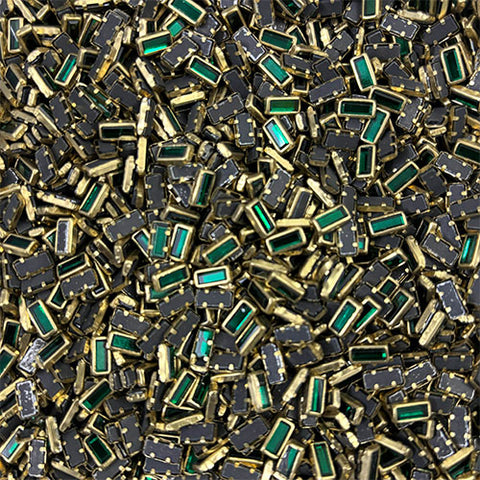 Dark Green 3 x 7 Glossy Stones