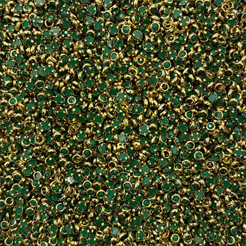 Dark Green 3mm Round Mat Stones
