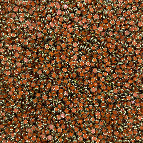 Orange 3mm Round Mat Stones