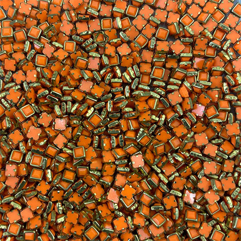 Orange 4x4 Square Mat Stones