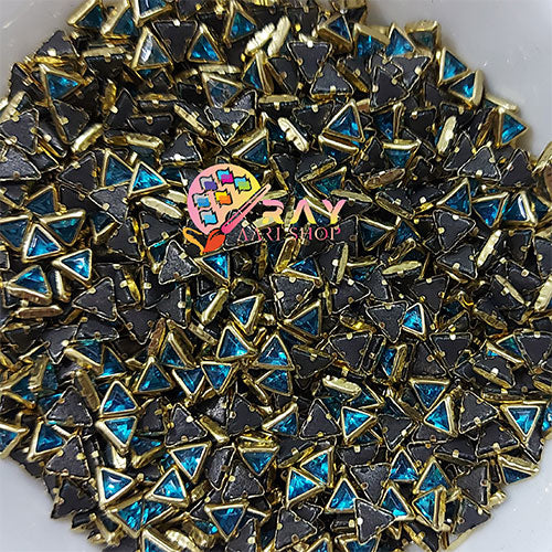 Sky Blue Triangle Glossy