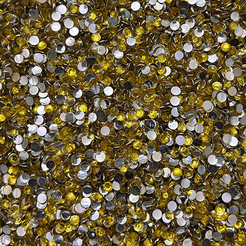 Yellow kundan 4mm Round - 10 gm
