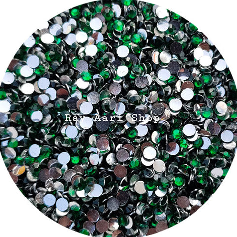 4mm Round Dark Green Kundan - 10 gm
