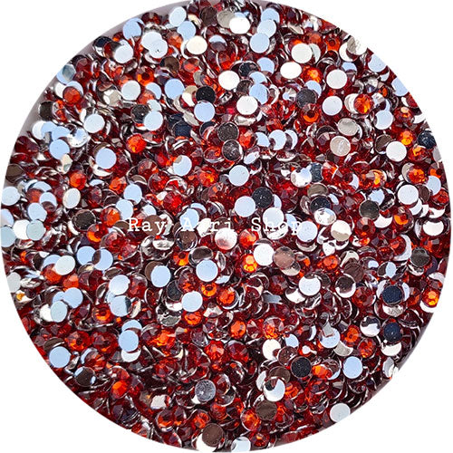 4mm Round Orange Kundan - 10 gm