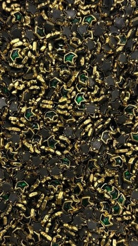 Dark Green Crown Glossy Stones