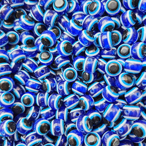 8mm Evil Eye Blue - 5 piece