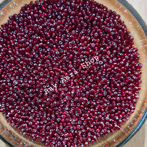 Maroon Glass Beads