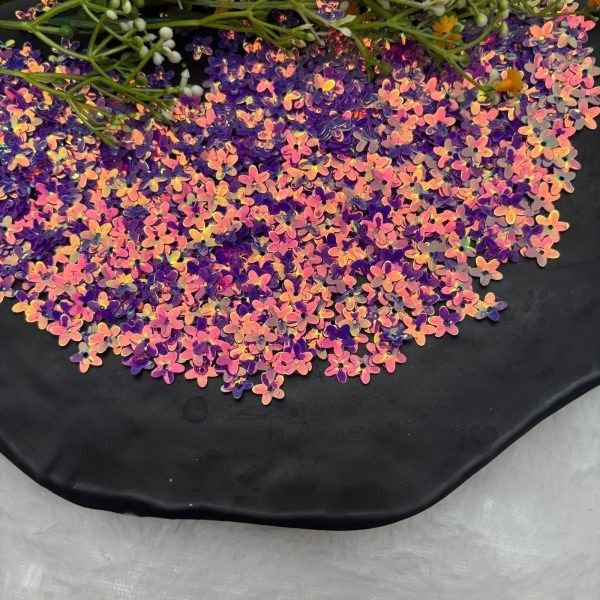 Dark Blue Flower Sequence - 10 gm