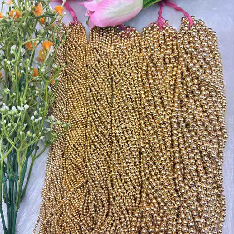 Round Beads Bright Gold