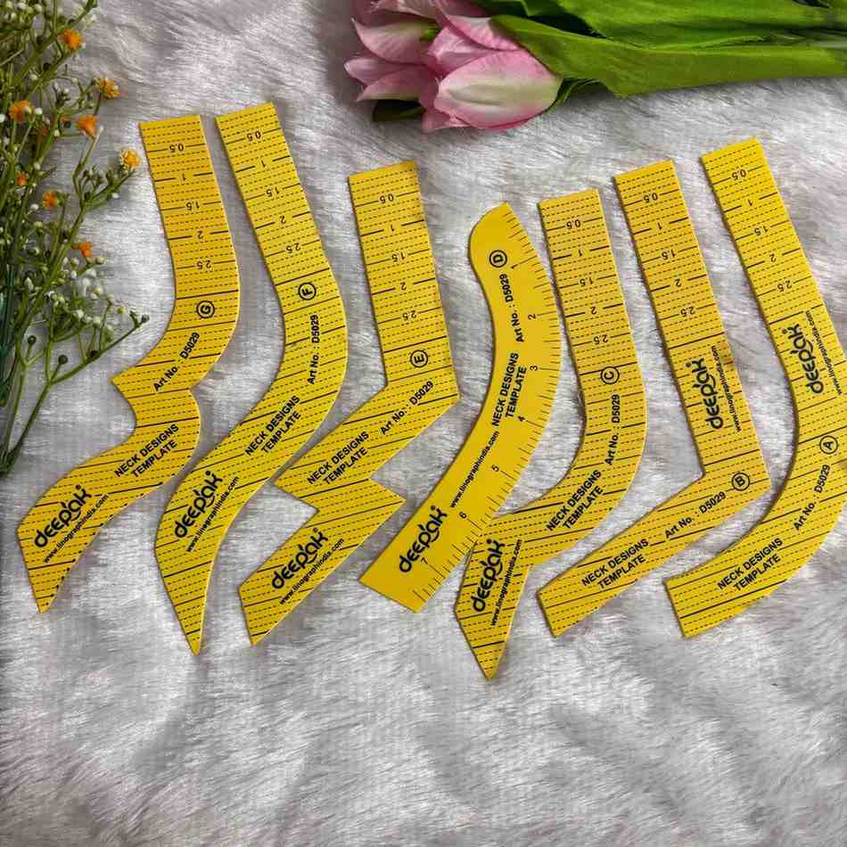 Neck Design Templates Set of 7