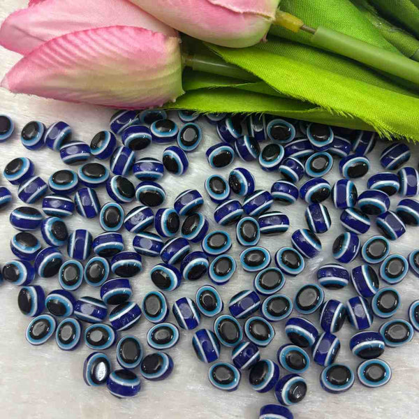 8 mm Oval Evil Eye - 5 Piece