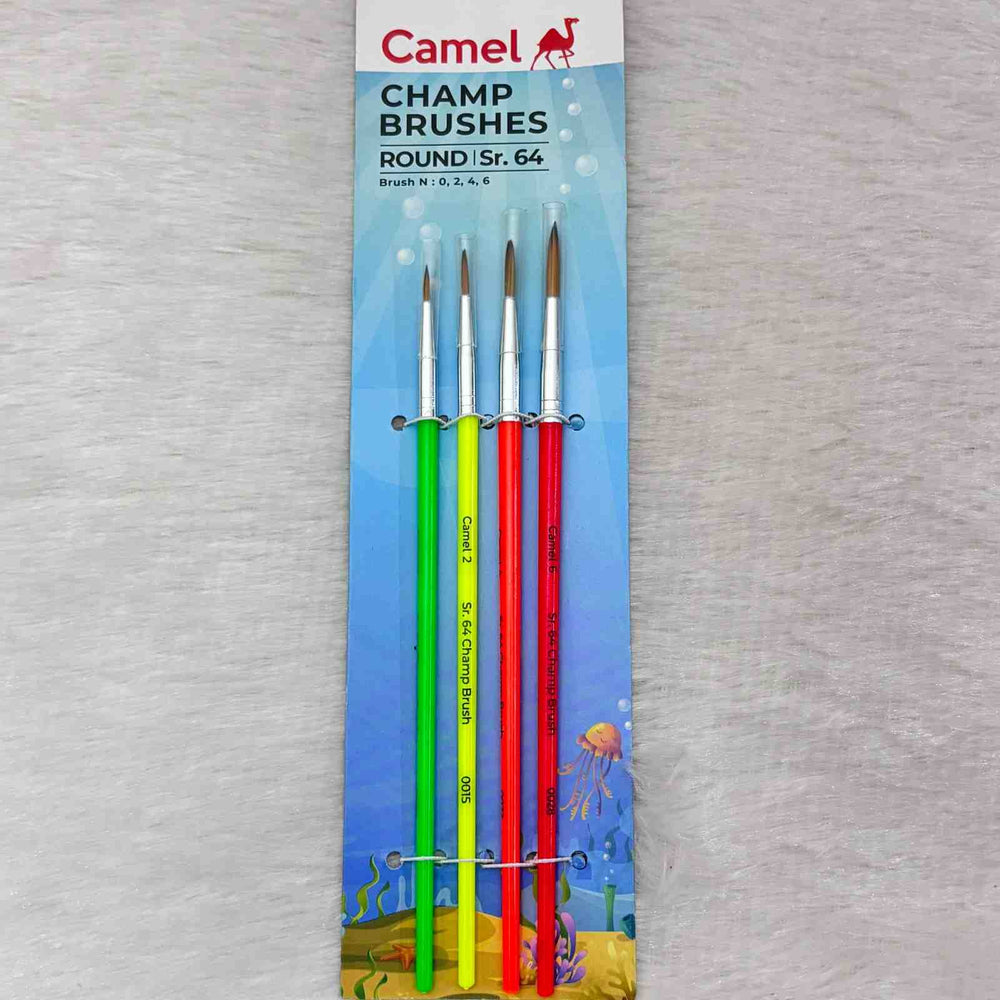 Camlin Round Brush 4 size Mixed - 1 Pack