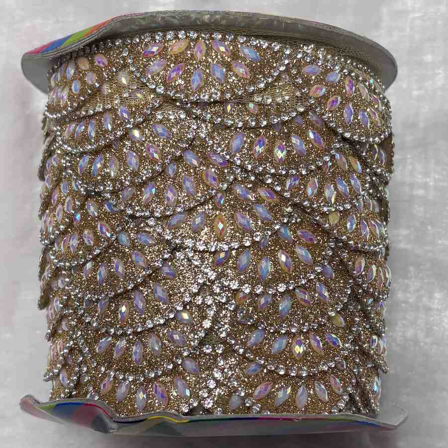 Rainbow Eye Stone Lace - 1 Meter