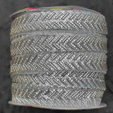 Silver Tube Bead Lace - 1 Meter