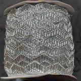 Silver Tube Bead Lace - 1 Meter