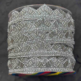 Silver Tube Bead Lace - 1 Meter