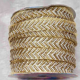 Gold Tube beads Laces - 1 Meter