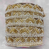 Gold Tube beads Laces - 1 Meter