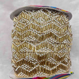 Gold Tube beads Laces - 1 Meter