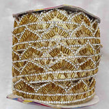 Gold Tube beads Laces - 1 Meter