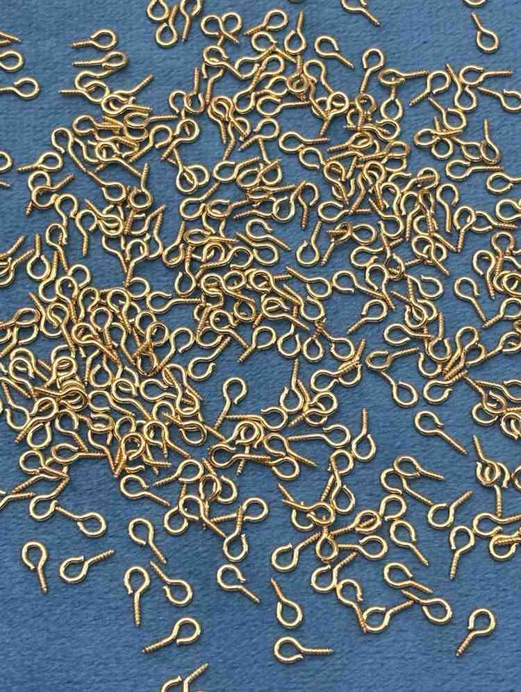 Gold Eye Screw - 10 Piece