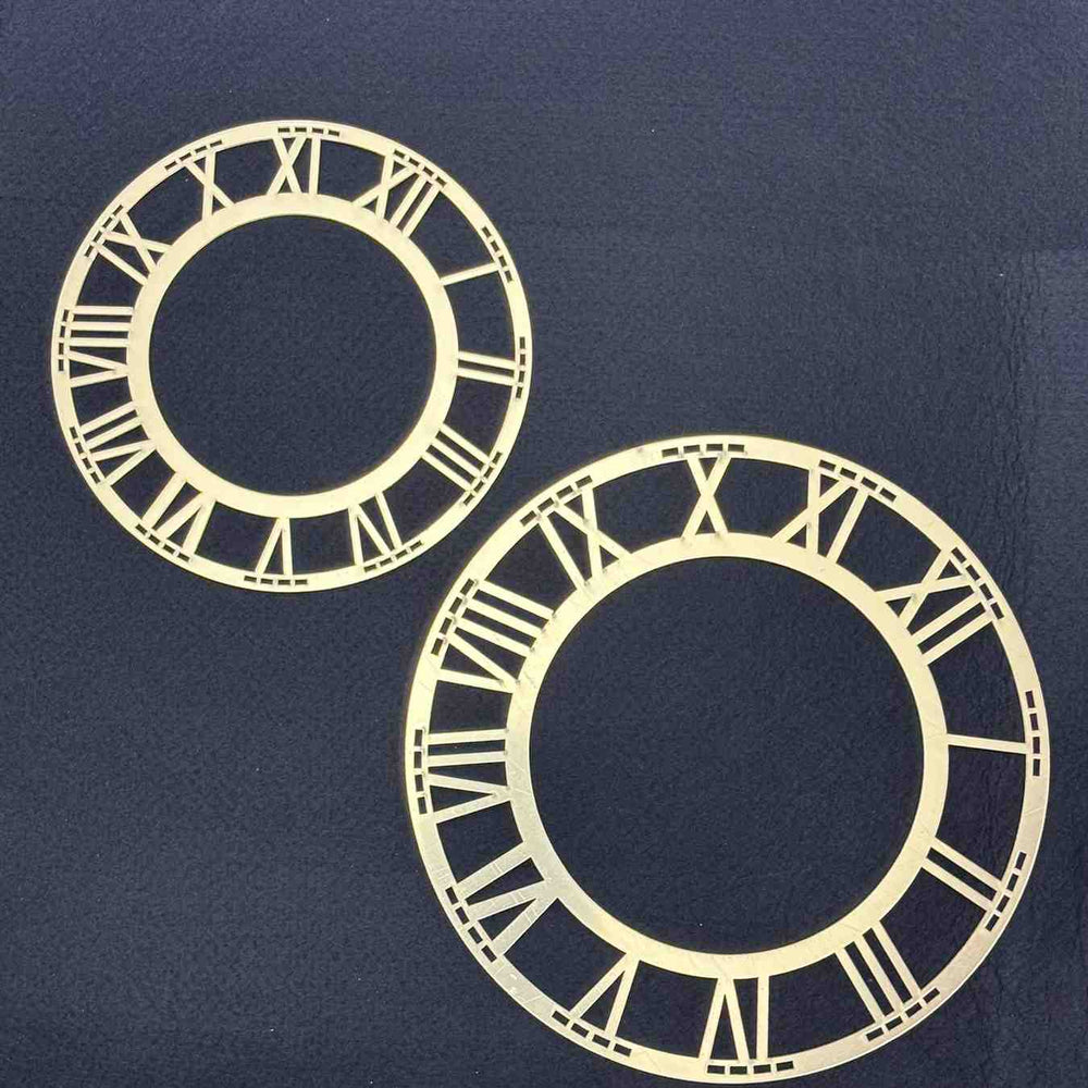 Gold Acrylic Roman Number Clock Frame - 1 Piece