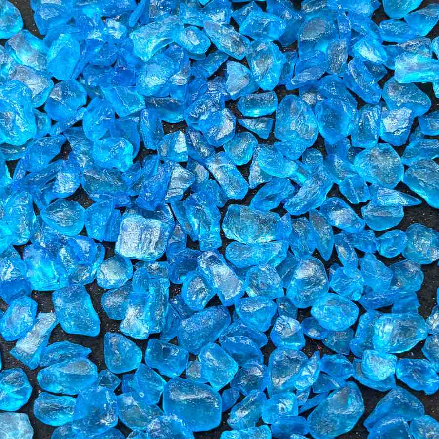 Sky Blue Metallic Stones for Resin Art - 25 gm