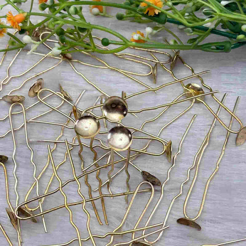 Gold U Pin with Head - 10 Pieces