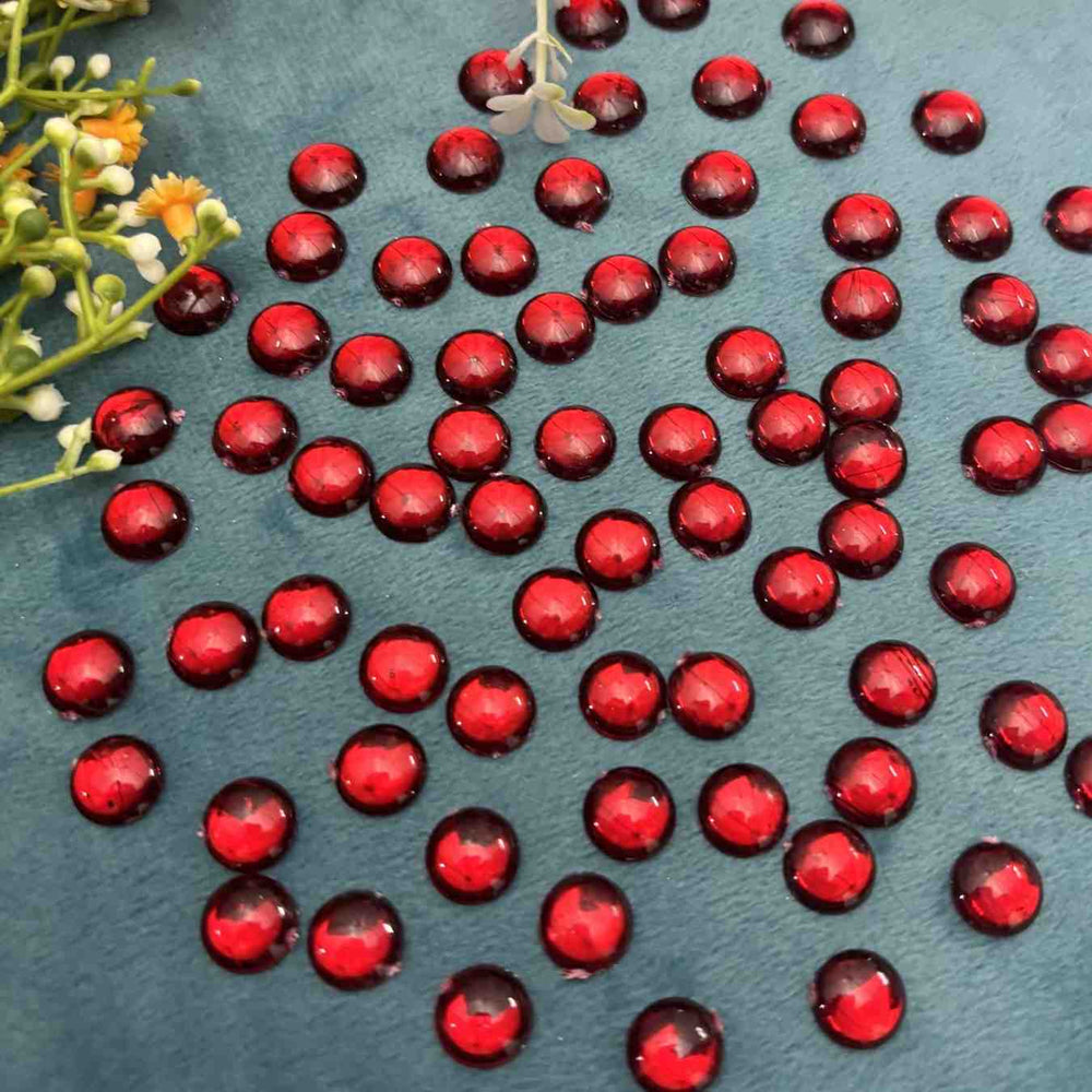 Maroon Round Kundan - 10gm