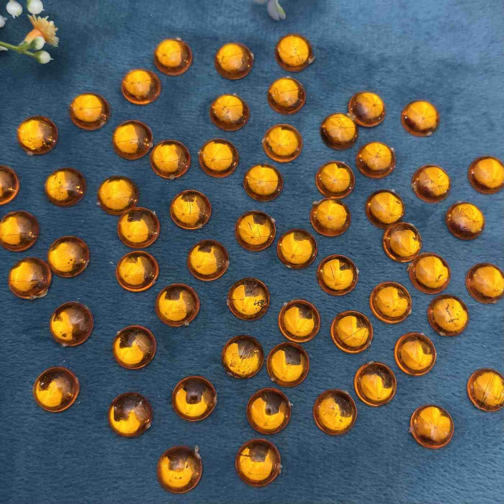 Yellow Round Kundan - 10gm