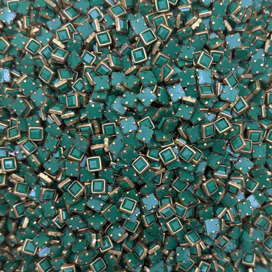 Dark Green Square Mat
