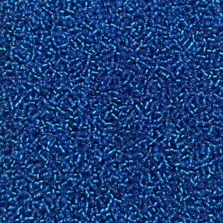 Dark sky blue glass beads